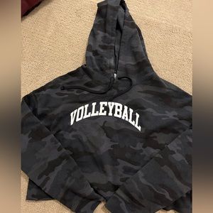 volleyball cropped hoodie